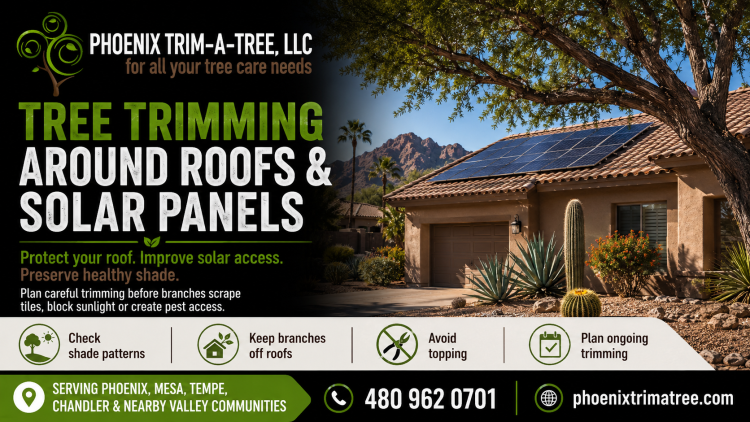 Protect roofs, improve solar access and reduce pest routes with carefully planned Phoenix tree trimming.